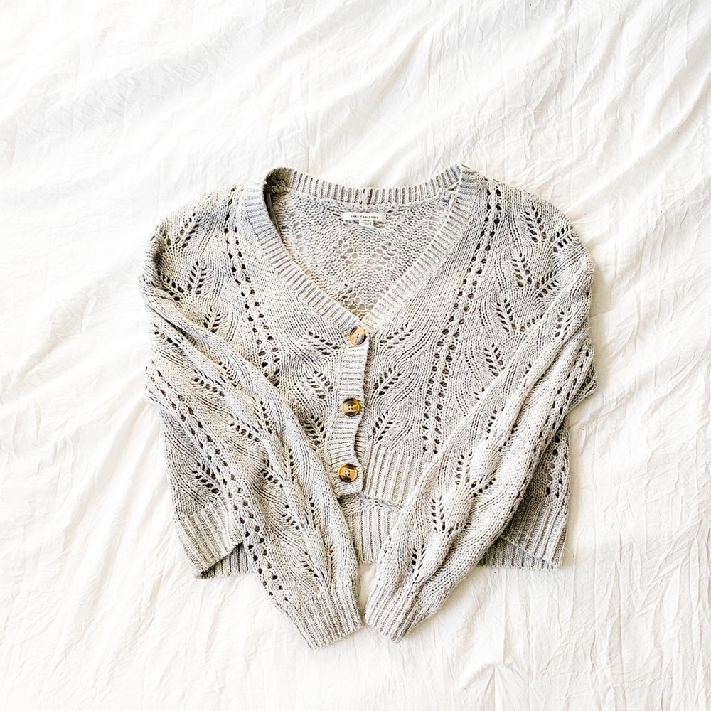 American Eagle grey loose cardigan